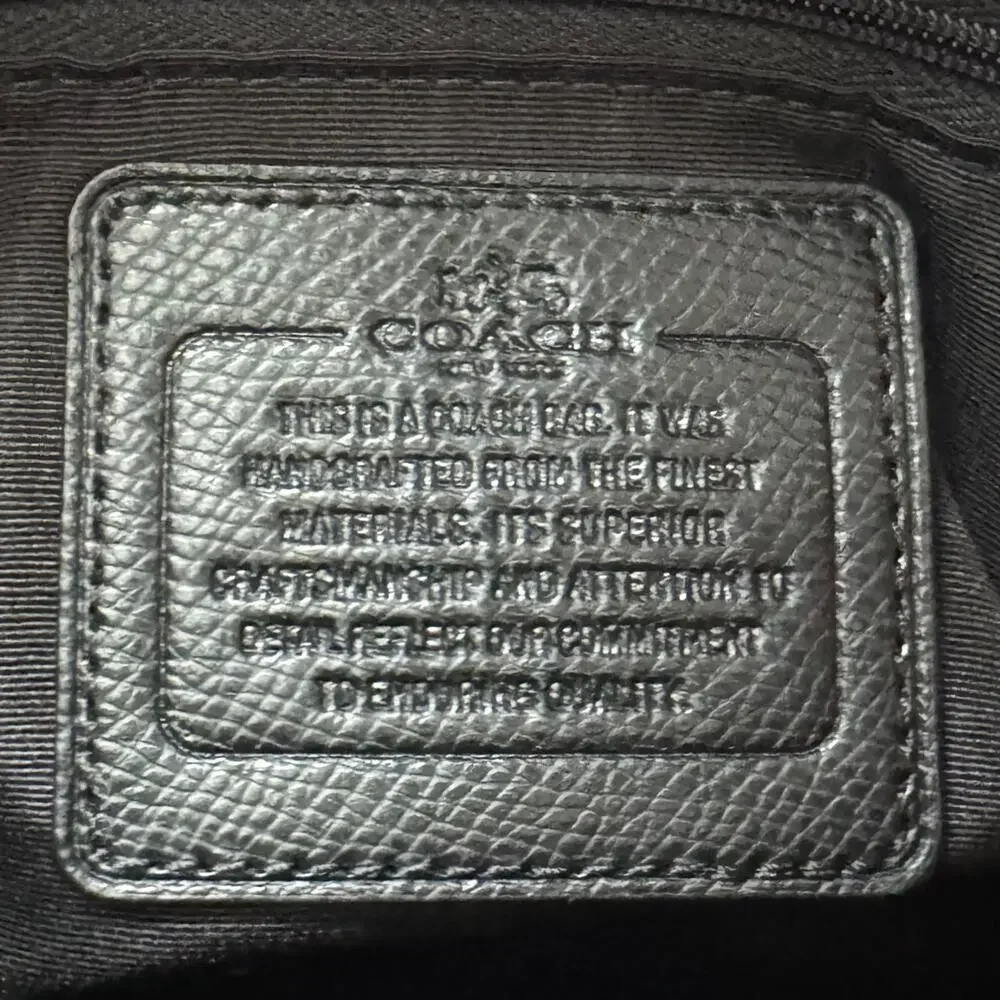 Coach File Crossbody Messenger Bag Signature Coated Canvas in Brown Black F34823
